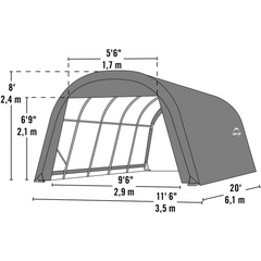 Shelterlogic Sheltercoat Wind And Snow Rated Roundtop Garage