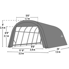 Shelterlogic Sheltercoat Wind And Snow Rated Roundtop Garage