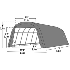 Shelterlogic Sheltercoat Wind And Snow Rated Roundtop Garage