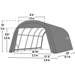 Shelterlogic Sheltercoat Wind And Snow Rated Roundtop Garage