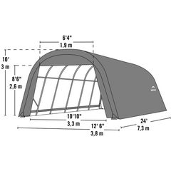 Shelterlogic Sheltercoat Wind And Snow Rated Roundtop Garage