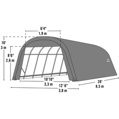 Shelterlogic Sheltercoat Wind And Snow Rated Roundtop Garage