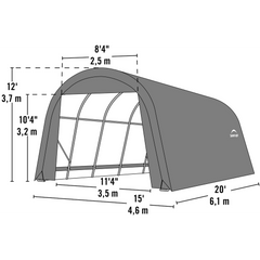 Shelterlogic Sheltercoat Wind And Snow Rated Roundtop Garage