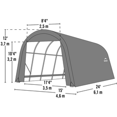 Shelterlogic Sheltercoat Wind And Snow Rated Roundtop Garage