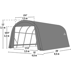 Shelterlogic Sheltercoat Wind And Snow Rated Roundtop Garage