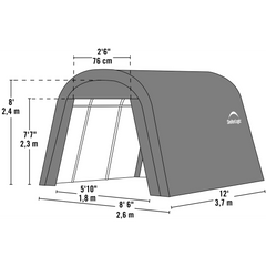 Shelterlogic Sheltercoat Wind And Snow Rated Roundtop Garage