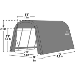 Shelterlogic Sheltercoat Wind And Snow Rated Roundtop Garage