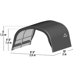 Shelterlogic Small Livestock Portable Rounded Shelter 8 x 10 x 5 Ft.