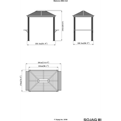 Sojag Mykonos Grill Gazebo 5 x 8 Ft.