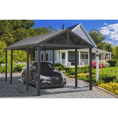 Sojag Samara Carport 12 Ft x 20 Ft. In Dark Grey