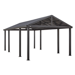 Sojag Samara Carport 12 Ft x 20 Ft. In Dark Grey