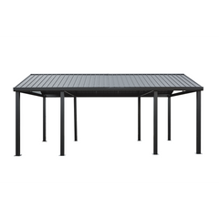 Sojag Samara Carport 12 Ft x 20 Ft. In Dark Grey