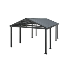 Sojag Samara Carport 12 Ft x 20 Ft. In Dark Grey