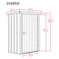 Spacemaker Patio Shed 4 x 3 Ft. In Teal And Anthracite