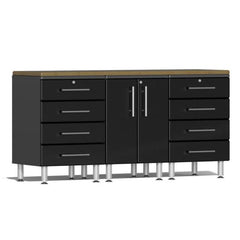 Ulti-MATE Garage 2.0 Series 4-Piece Workstation Garage Storage System With 2X Drawer Cabinets (Free Led Lights)