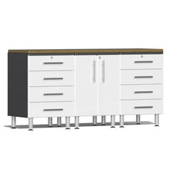 Ulti-MATE Garage 2.0 Series 4-Piece Workstation Garage Storage System With 2X Drawer Cabinets (Free Led Lights)