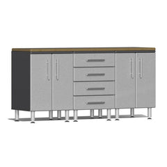 Ulti-MATE Garage 2.0 Series 4-Piece Workstation Garage Storage System With 2X Base Cabinets (Free Led Lights)