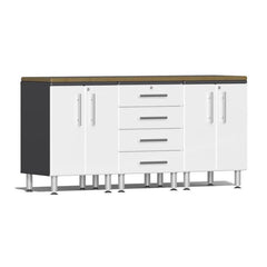 Ulti-MATE Garage 2.0 Series 4-Piece Workstation Garage Storage System With 2X Base Cabinets (Free Led Lights)