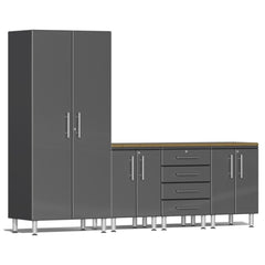 Ulti-MATE Garage 2.0 Series 5-Piece Garage Storage System With 3 Base Cabinets (Free Led Lights)