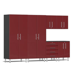 Ulti-MATE Garage 2.0 Series 6-Piece Garage Storage System With 2X Tall Cabinets (Free LED Light)