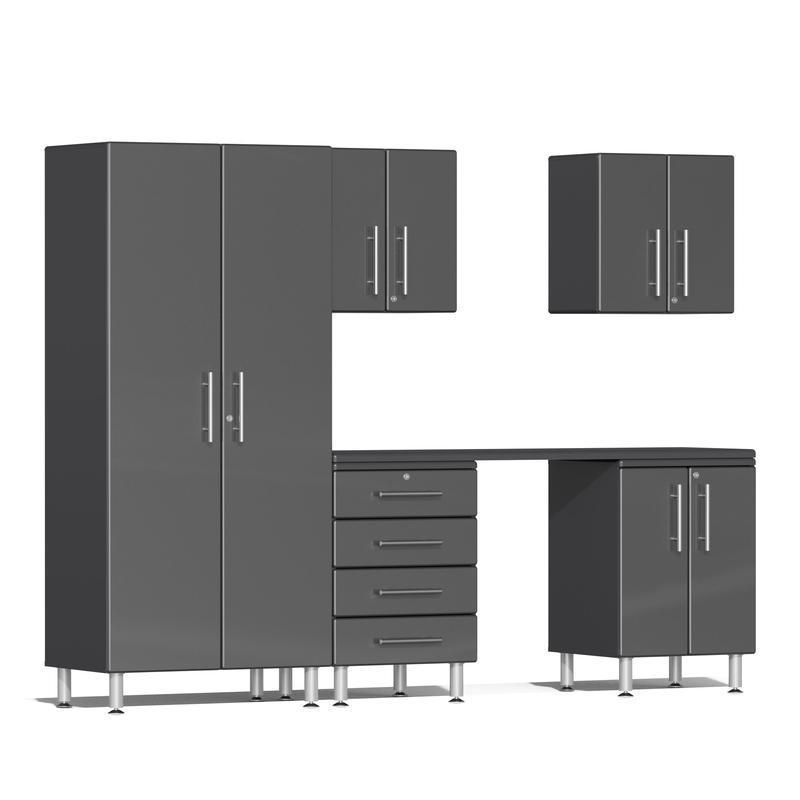 Ulti-MATE Garage 2.0 Series 6-Piece Garage Storage System With Recessed Wide Worktop (Free Led Lights)