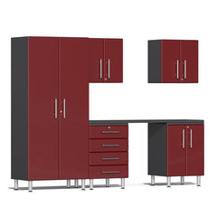 Ulti-MATE Garage 2.0 Series 6-Piece Garage Storage System With Recessed Wide Worktop (Free Led Lights)