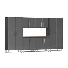 Ulti-MATE Garage 2.0 Series 7-Piece Garage Storage System With Extra-Wide Base/Garage Wall Cabinets (Free Led Lights)