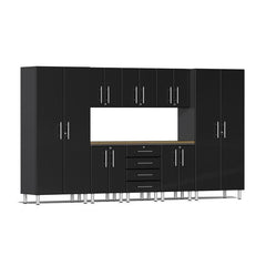 Ulti-MATE Garage 2.0 Series 9-Piece Garage Storage System With Central Workstation (Free Led Lights)