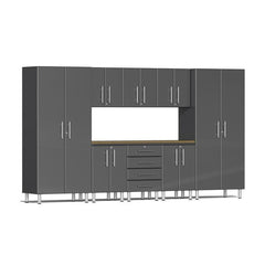 Ulti-MATE Garage 2.0 Series 9-Piece Garage Storage System With Central Workstation (Free Led Lights)