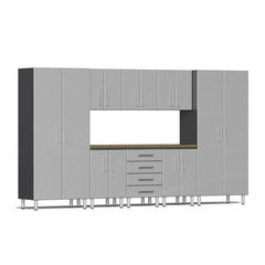 Ulti-MATE Garage 2.0 Series 9-Piece Garage Storage System With Central Workstation (Free Led Lights)