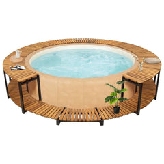 vidaXL Spa Surround 107.5"x20.9" Solid Acacia Wood 310091