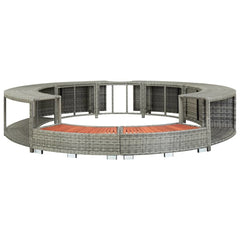 vidaXL Spa Surround Gray Poly Rattan 46459