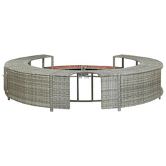 vidaXL Spa Surround Gray Poly Rattan 46459