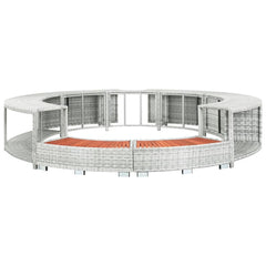 vidaXL Spa Surround Light Gray Poly Rattan 315595