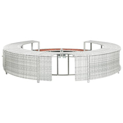 vidaXL Spa Surround Light Gray Poly Rattan 315595